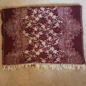 Burgundy Blanket Scarf
